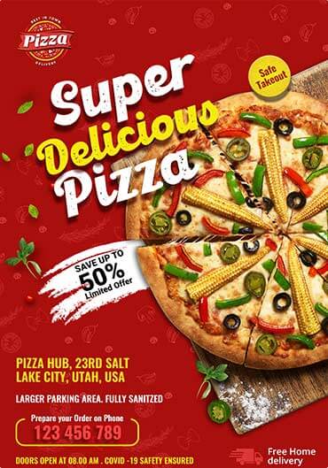 Pizza Restaurant Menu Design Services
