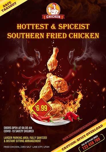 Chicken Restaurant Menu Design Services