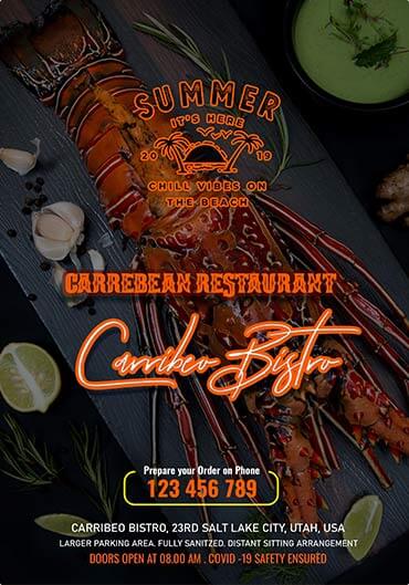 Caribbean Restaurant Menu Design Services