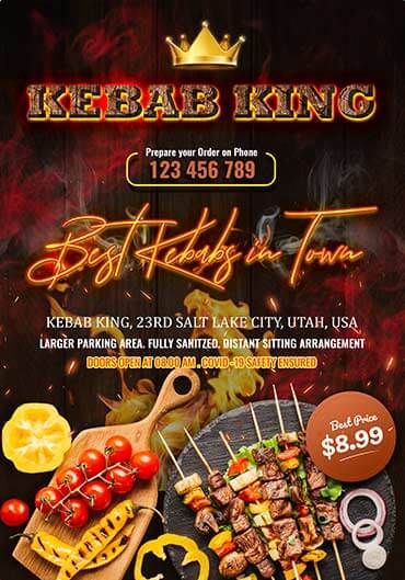 Kebab Restaurant Menu Design Services